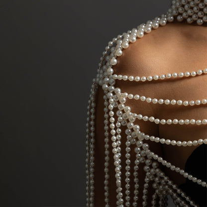 Faux Pearl Body Chain