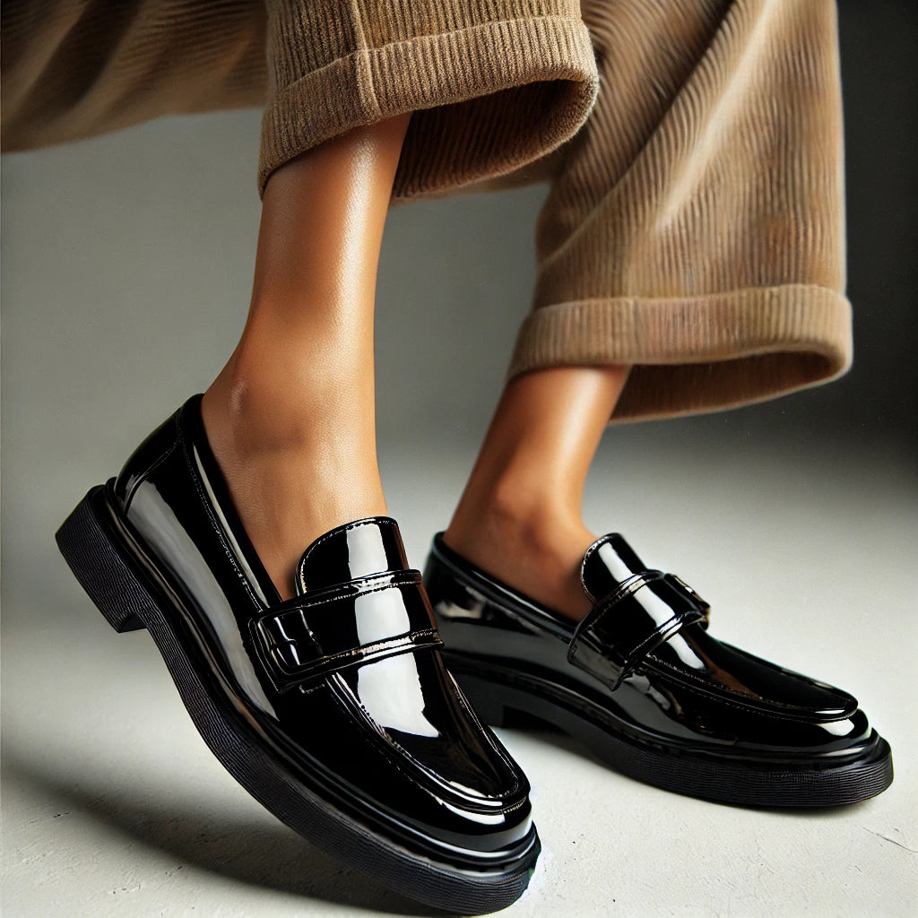 Patent Leather Square - Toe Loafers