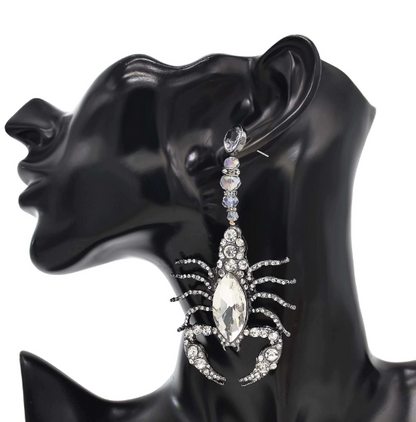 Diamond-encrusted Scorpion Earrings