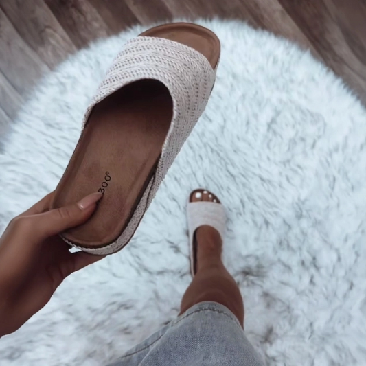 Chic Knitted Summer Slide Footwear