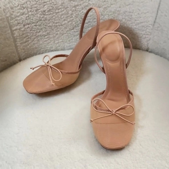 Embellished Kitten Heel Slingbacks