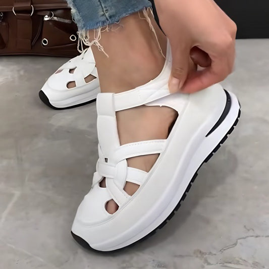 Stylish White Strappy Platform Footwear