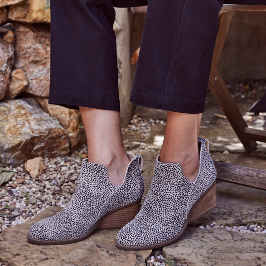 Printed Wedge Ankle Booties