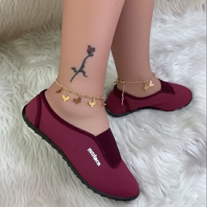 Burgundy Slip - On Comfort Shoes