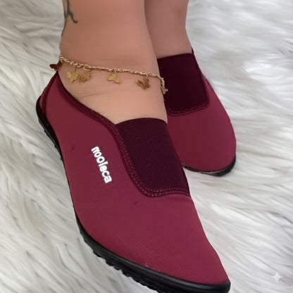 Burgundy Slip - On Comfort Shoes