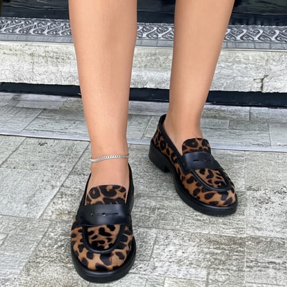 Leopard Print Loafers