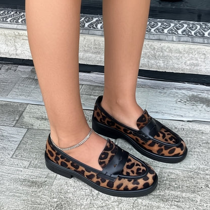 Leopard Print Loafers