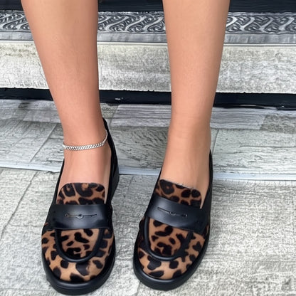 Leopard Print Loafers