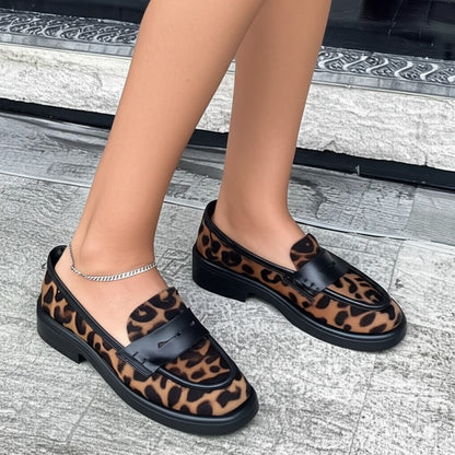 Leopard Print Loafers