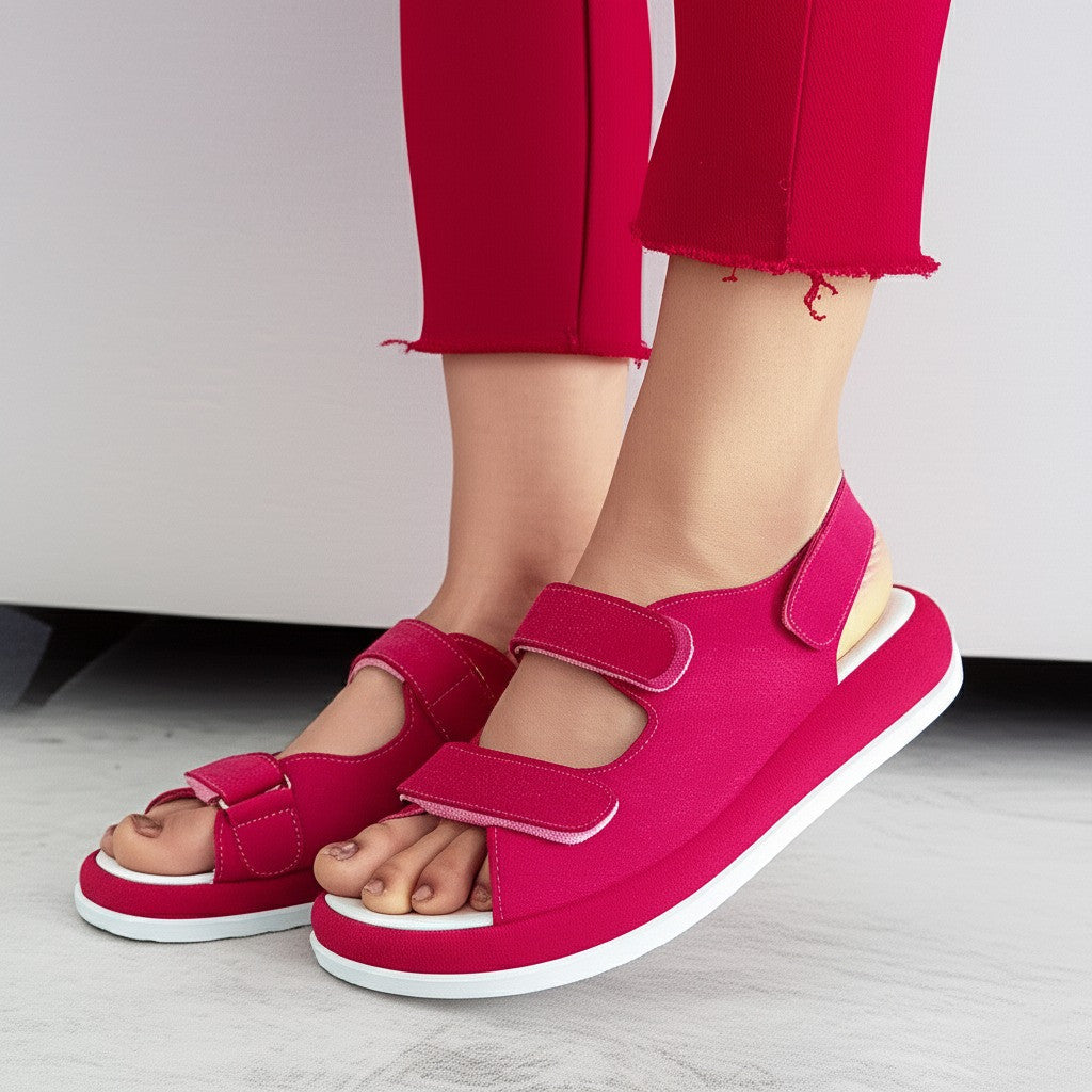 Velcro Strap Platform Sandals