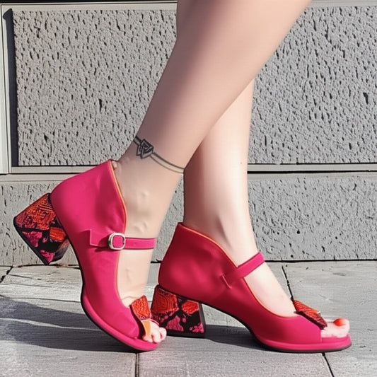 Ankle Strap Block Heel Sandals