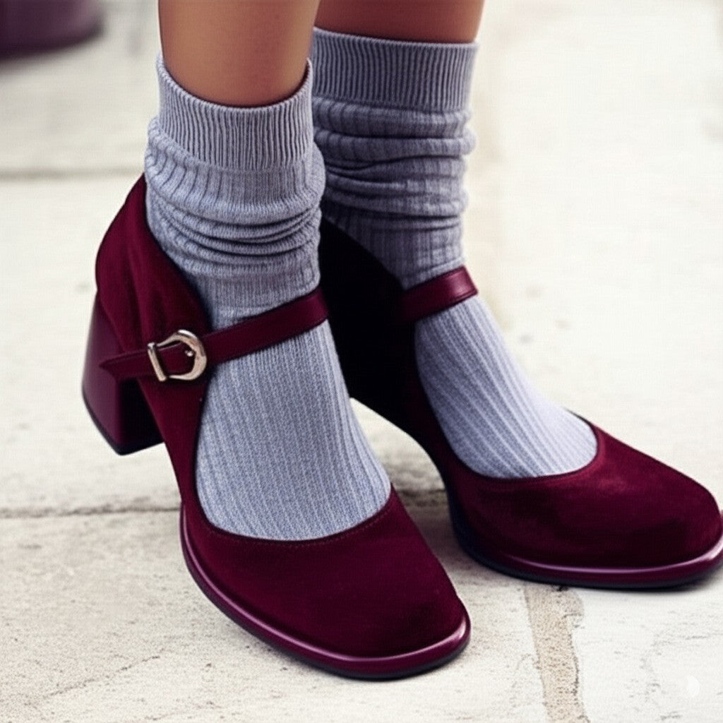 Ankle Strap Block Heel Mary Janes