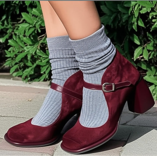 Ankle Strap Block Heel Mary Janes
