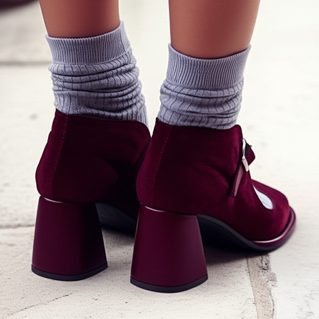 Ankle Strap Block Heel Mary Janes