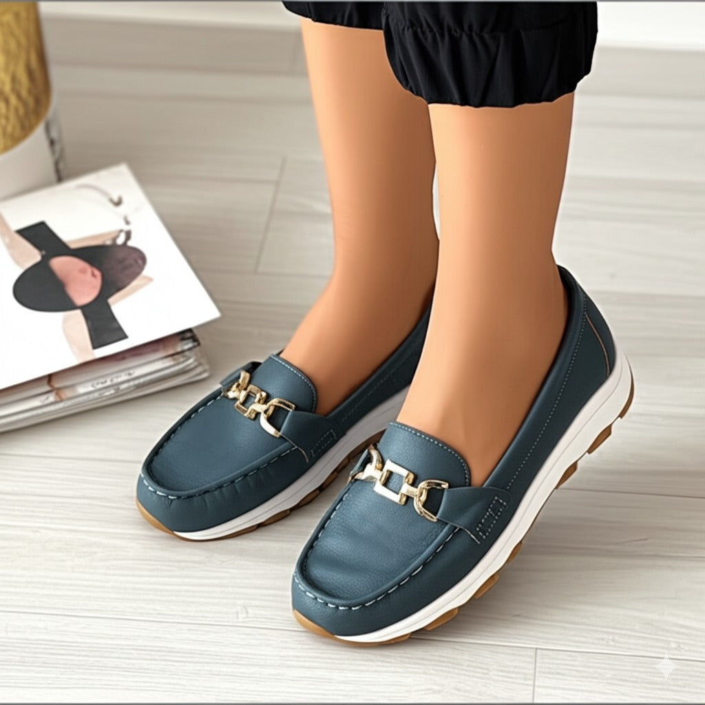 Chain Embellished Loafers