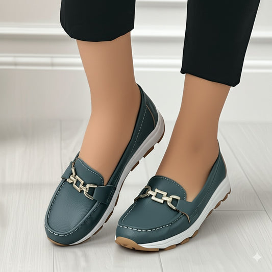 Chain Embellished Loafers
