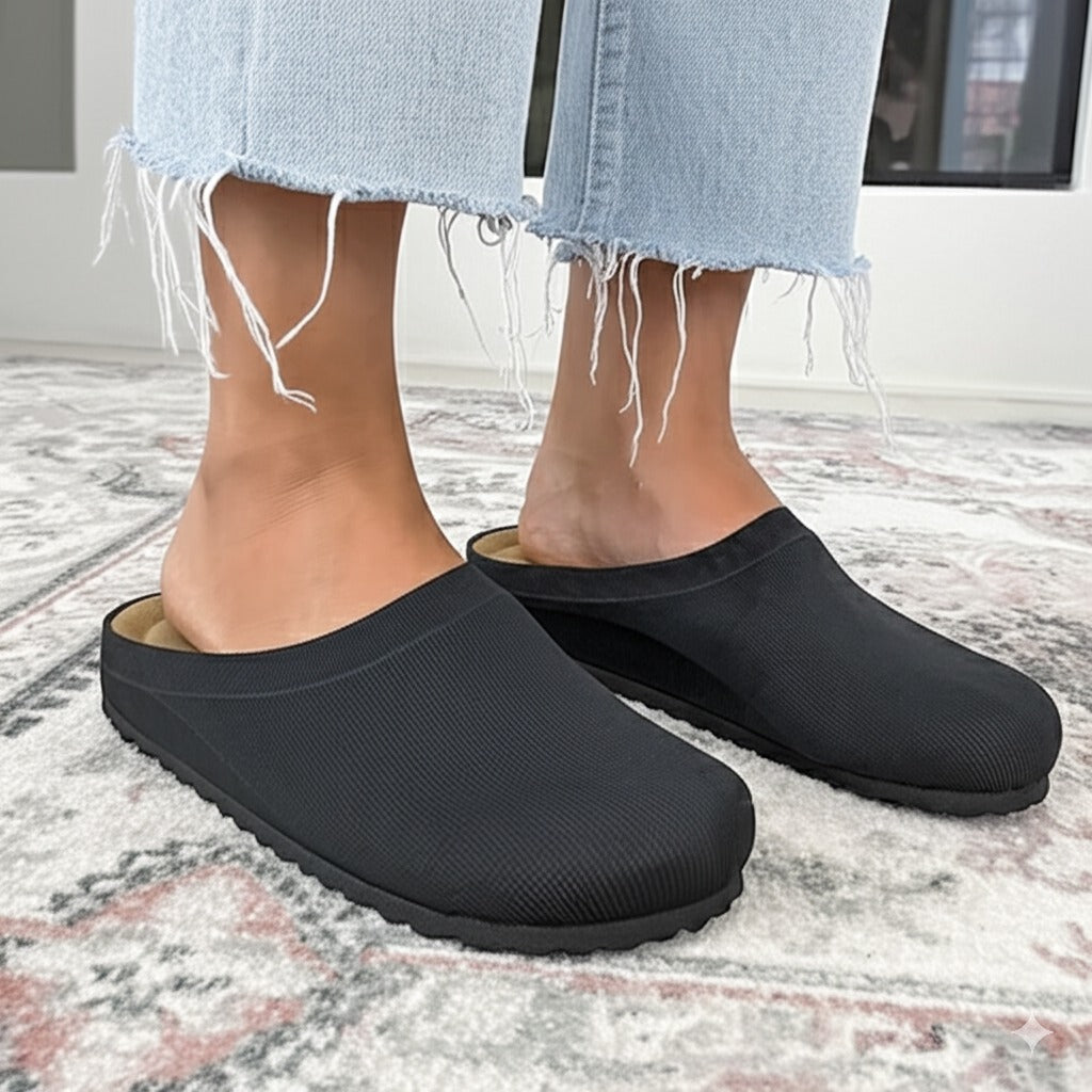Black Slip - On Mules