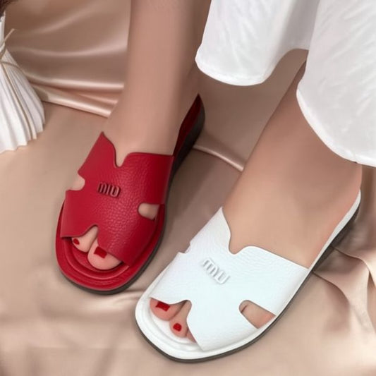 Cut Out Slip On Sandals