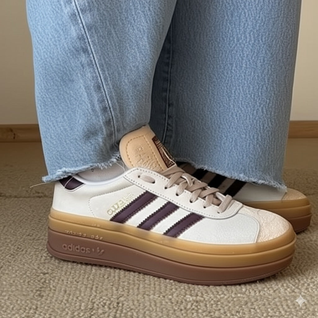 Retro - Inspired Striped Platform Sneakers