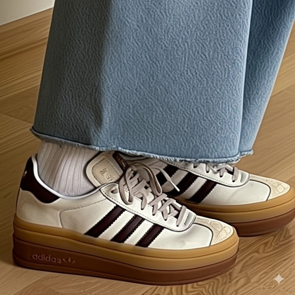 Retro - Inspired Striped Platform Sneakers