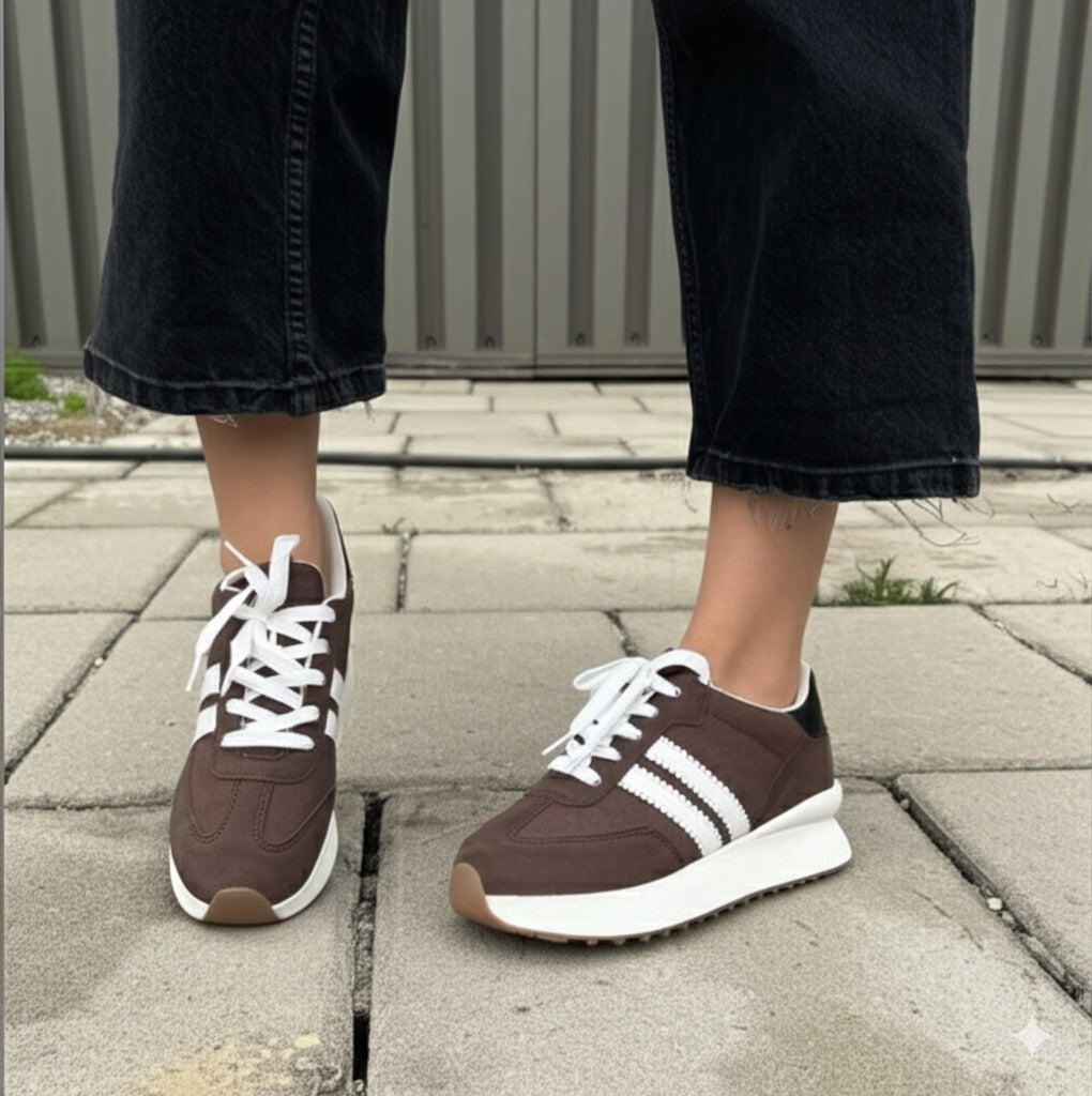 Striped Chunky Sole Sneakers