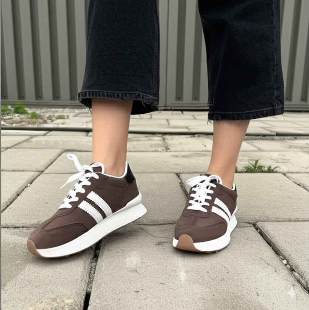 Striped Chunky Sole Sneakers