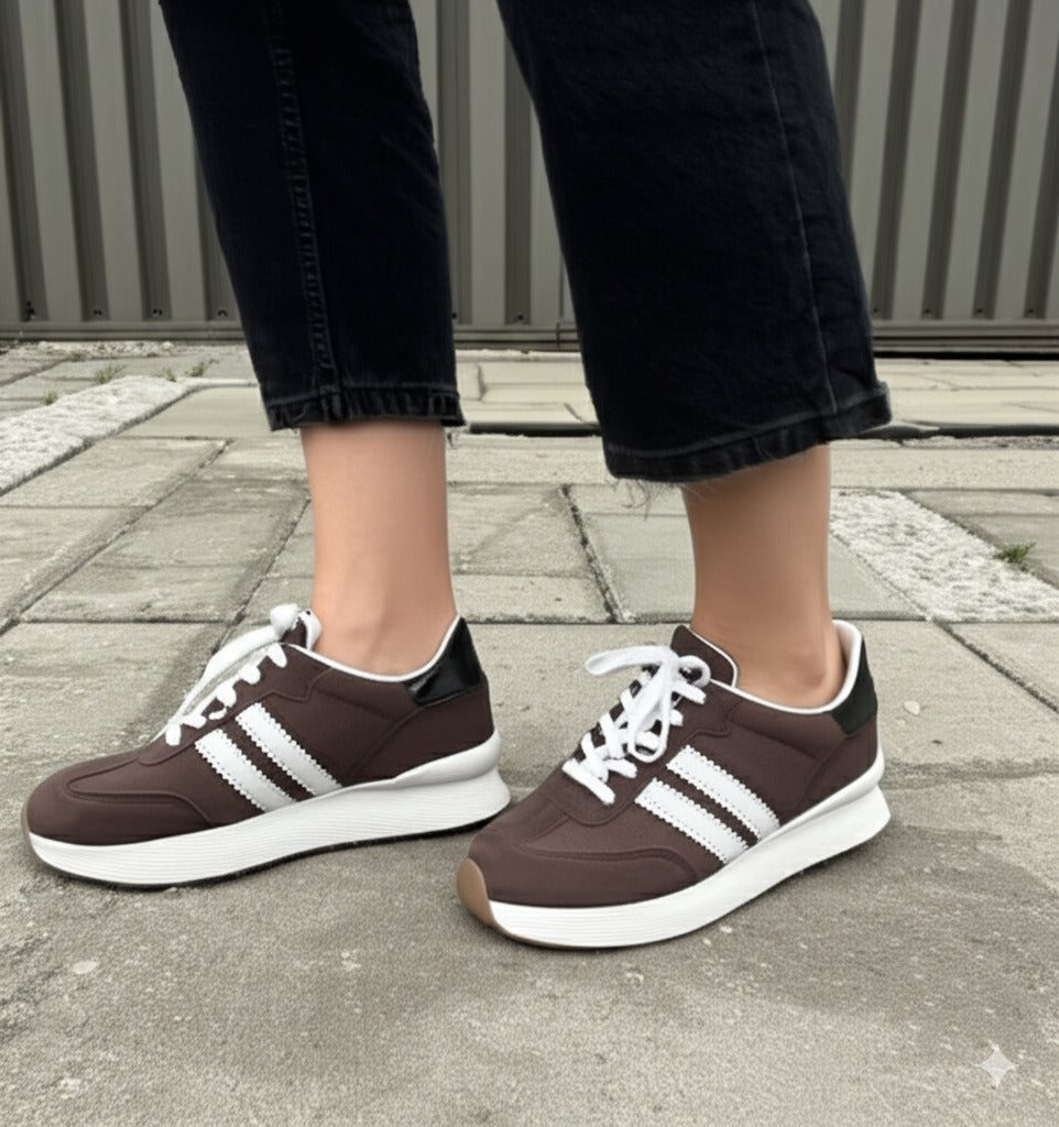 Striped Chunky Sole Sneakers