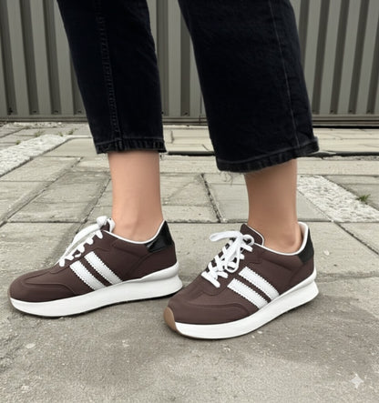 Striped Chunky Sole Sneakers