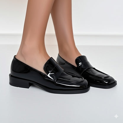 Patent Leather Square - Toe Loafers