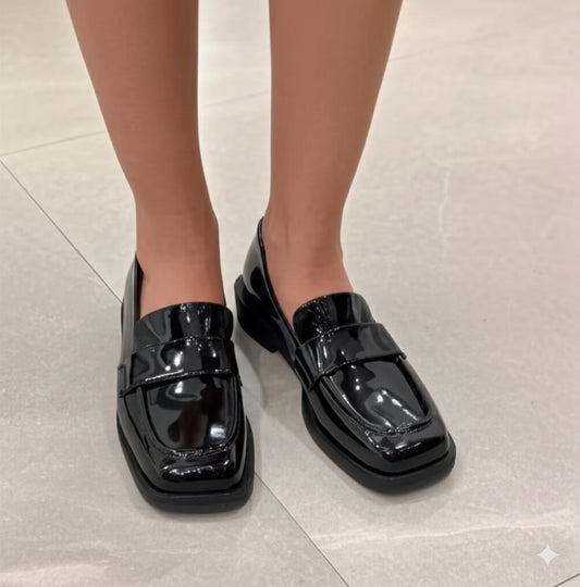 Patent Leather Square - Toe Loafers