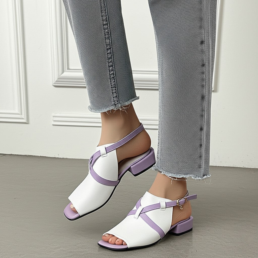 Color - Block Strap Sandals