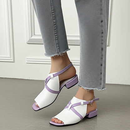 Color - Block Strap Sandals
