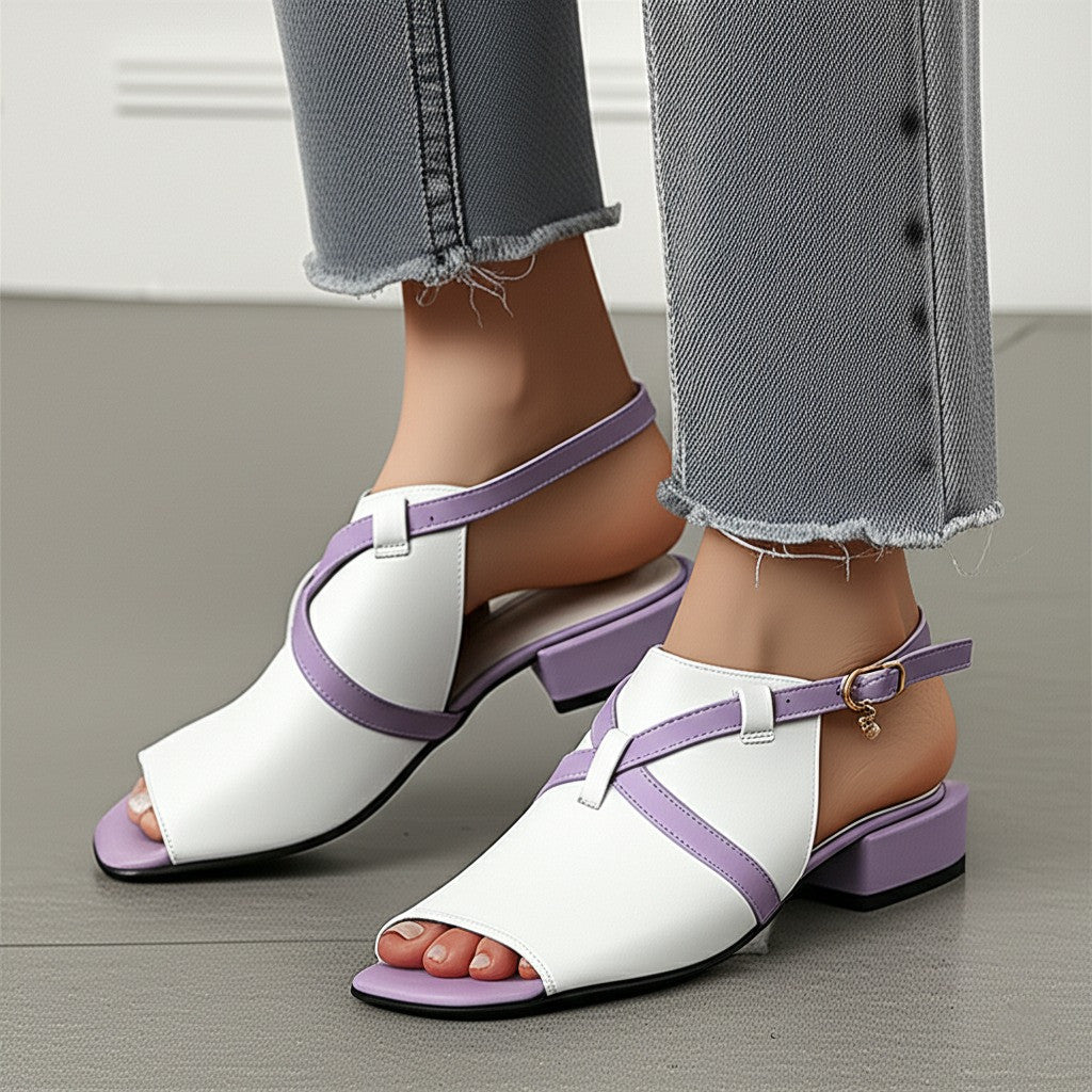 Color - Block Strap Sandals