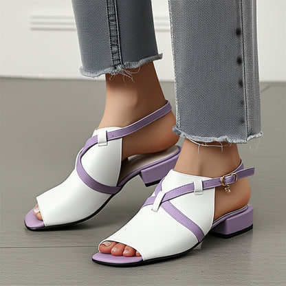 Color - Block Strap Sandals