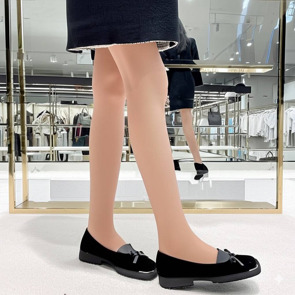 Fashion Square Toe Bow Shoes