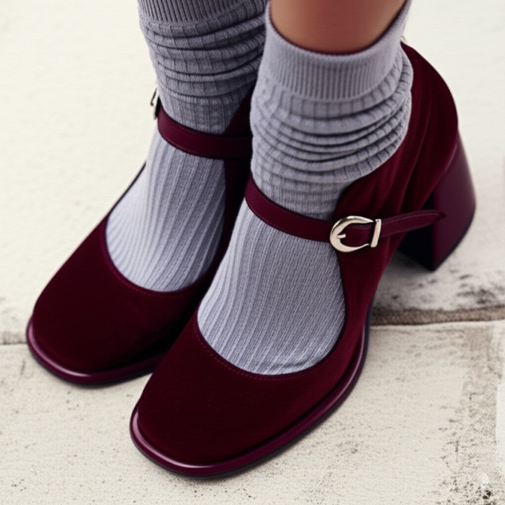 Ankle Strap Block Heel Mary Janes