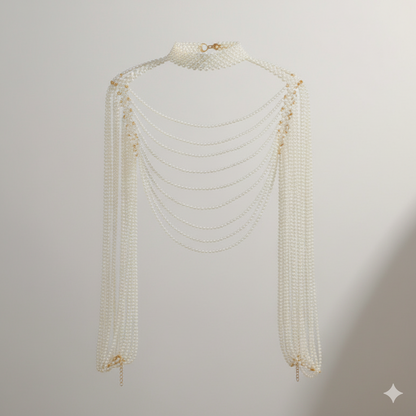 Faux Pearl Body Chain