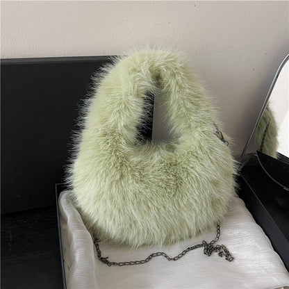 Simple Handbag Crossbody Bag Fluffy Bag
