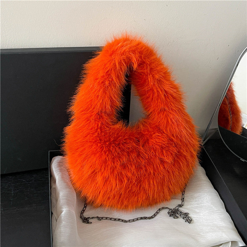 Simple Handbag Crossbody Bag Fluffy Bag
