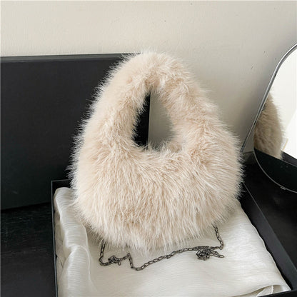 Simple Handbag Crossbody Bag Fluffy Bag