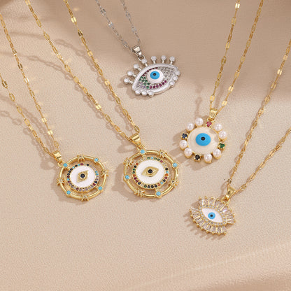 Evil Eye - Inspired Gemstone & Pearl Necklaces