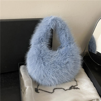 Simple Handbag Crossbody Bag Fluffy Bag