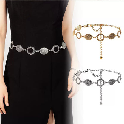 Ornate Circle - Link Metal Waist Belt