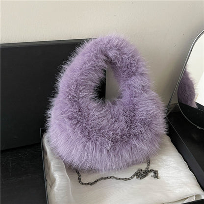Simple Handbag Crossbody Bag Fluffy Bag