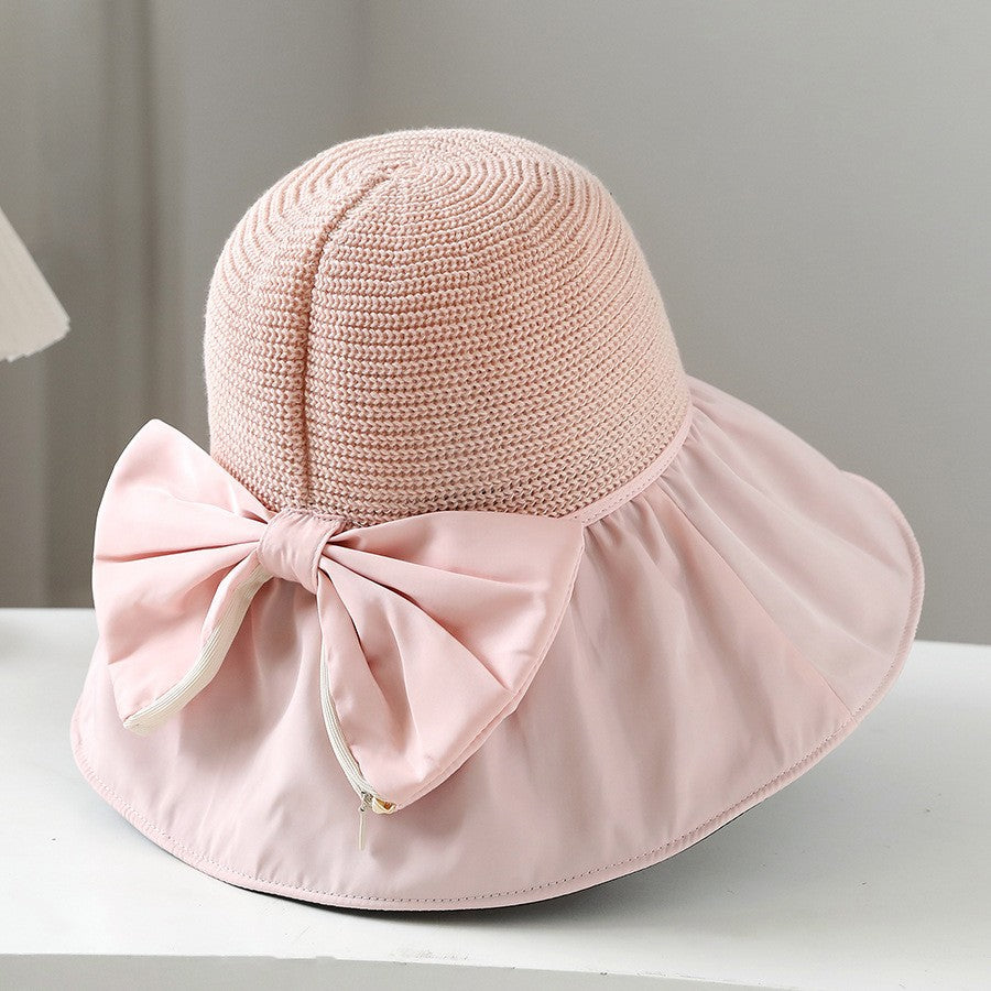 Women's Wide Brim Sun Hat with Bow