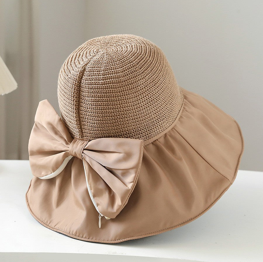 Women's Wide Brim Sun Hat with Bow