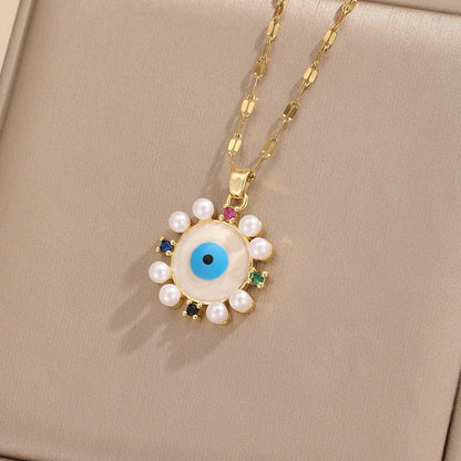 Evil Eye - Inspired Gemstone & Pearl Necklaces
