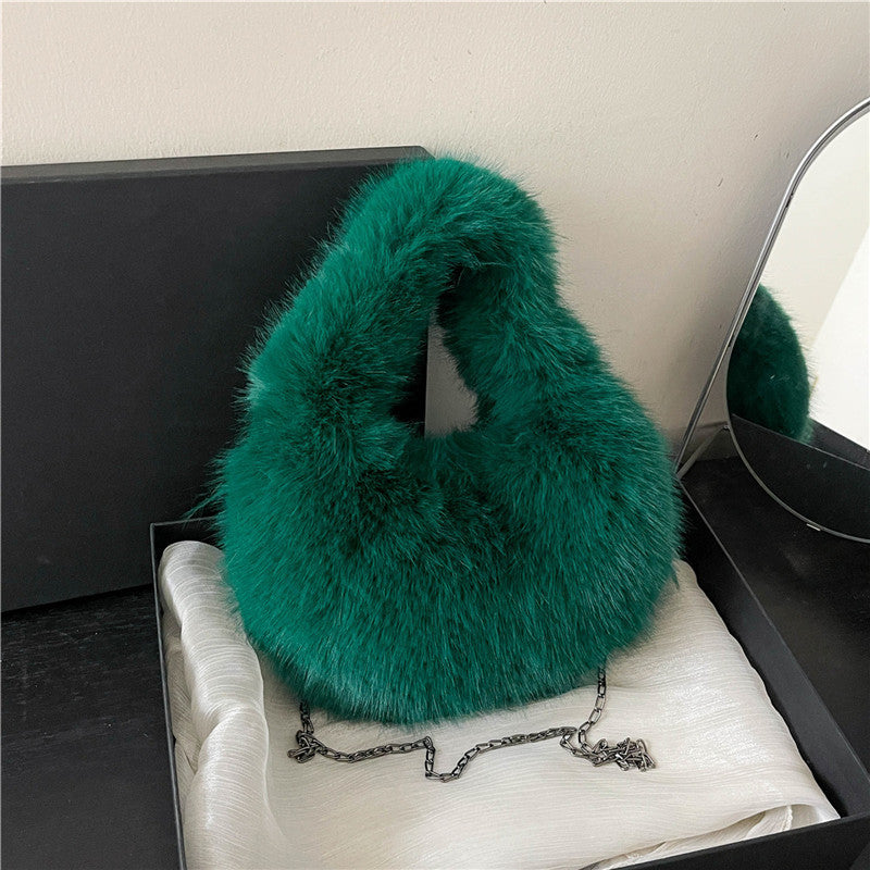 Simple Handbag Crossbody Bag Fluffy Bag