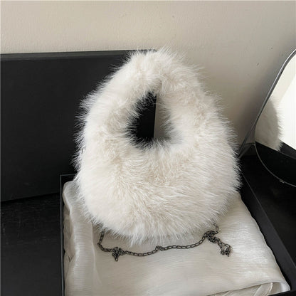 Simple Handbag Crossbody Bag Fluffy Bag