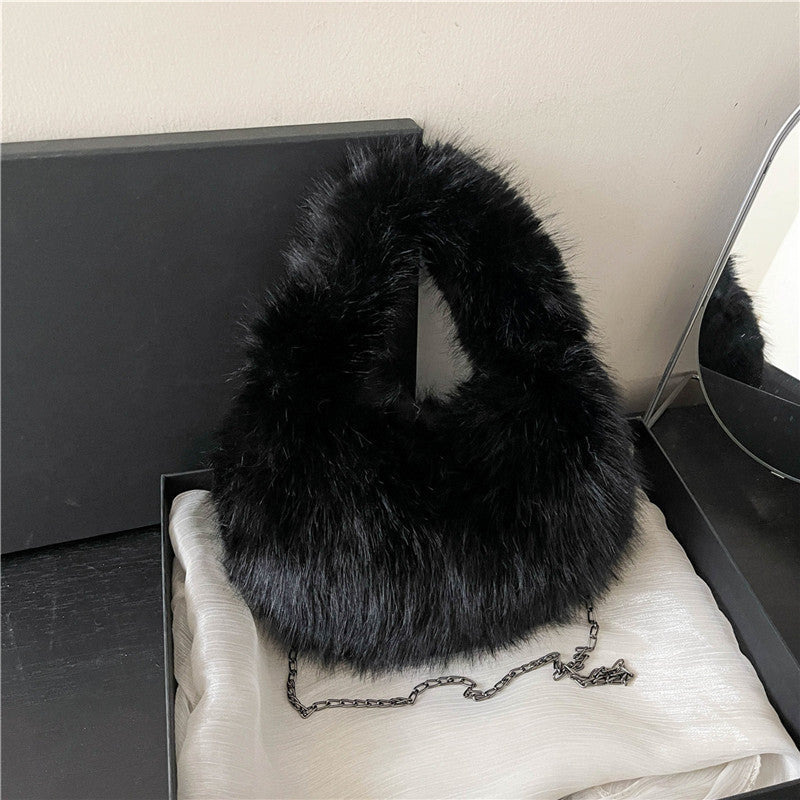 Simple Handbag Crossbody Bag Fluffy Bag